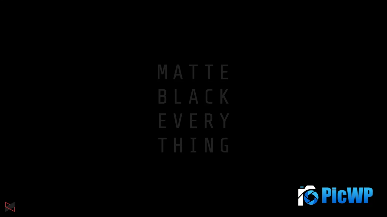 Matte black Everything 4K PC Wallpaper