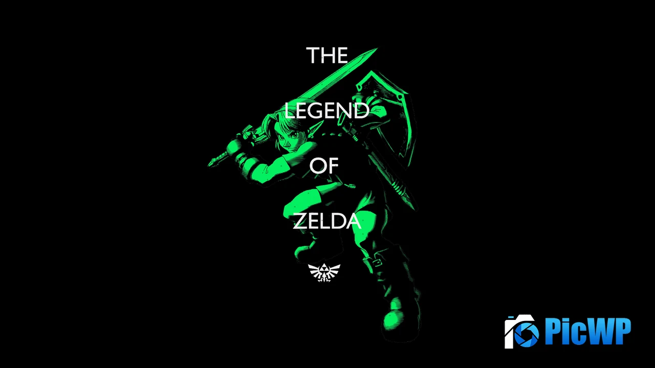 Link (The Legend of Zelda) Black 4K PC Wallpaper