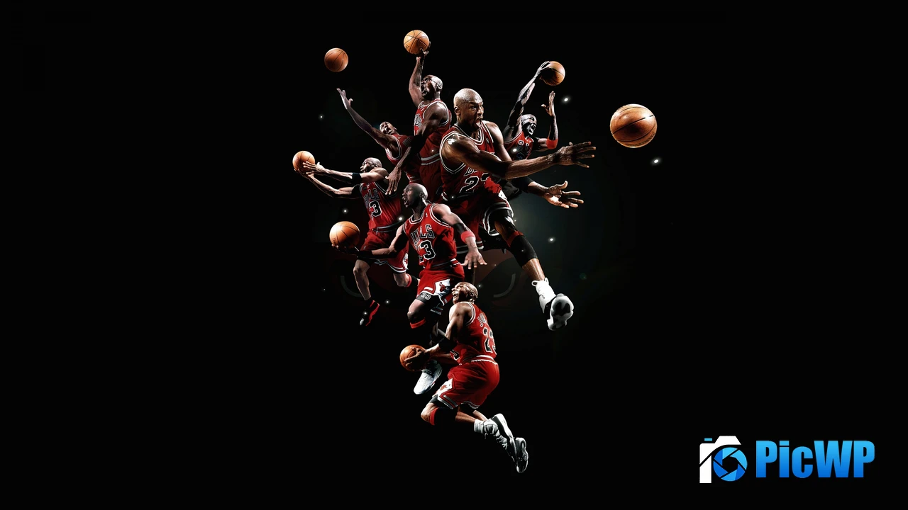 Michael Jordan Black background 4K PC Wallpaper
