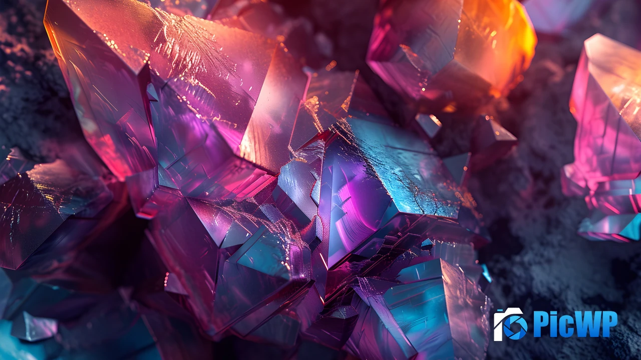 Colorful Crystals 4K PC Wallpaper