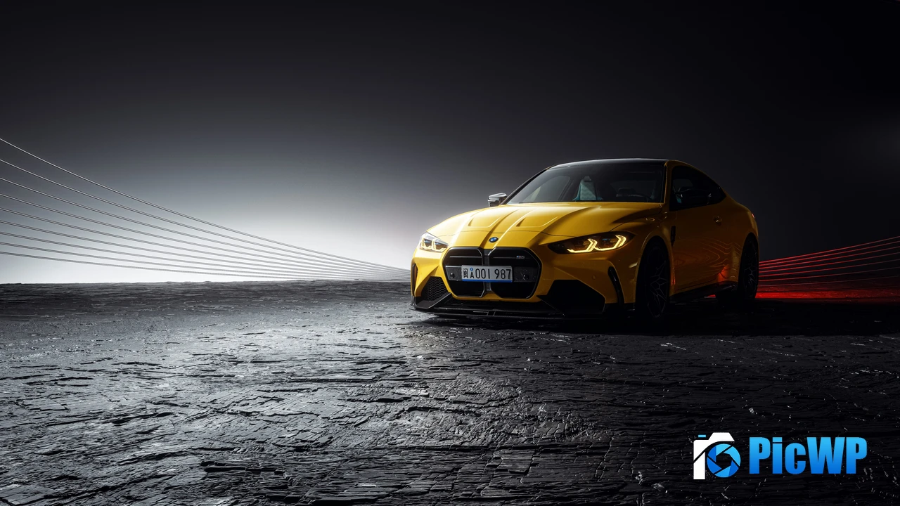 BMW M4 Competition Dark background 4K PC Wallpaper