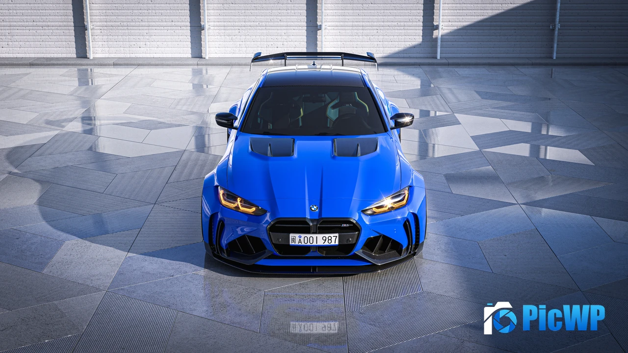 Blue BMW M4 Competition 4K PC Wallpaper