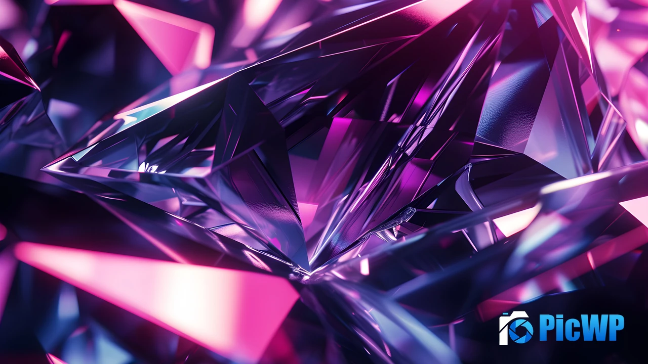Crystals Purple aesthetic 4K PC Wallpaper