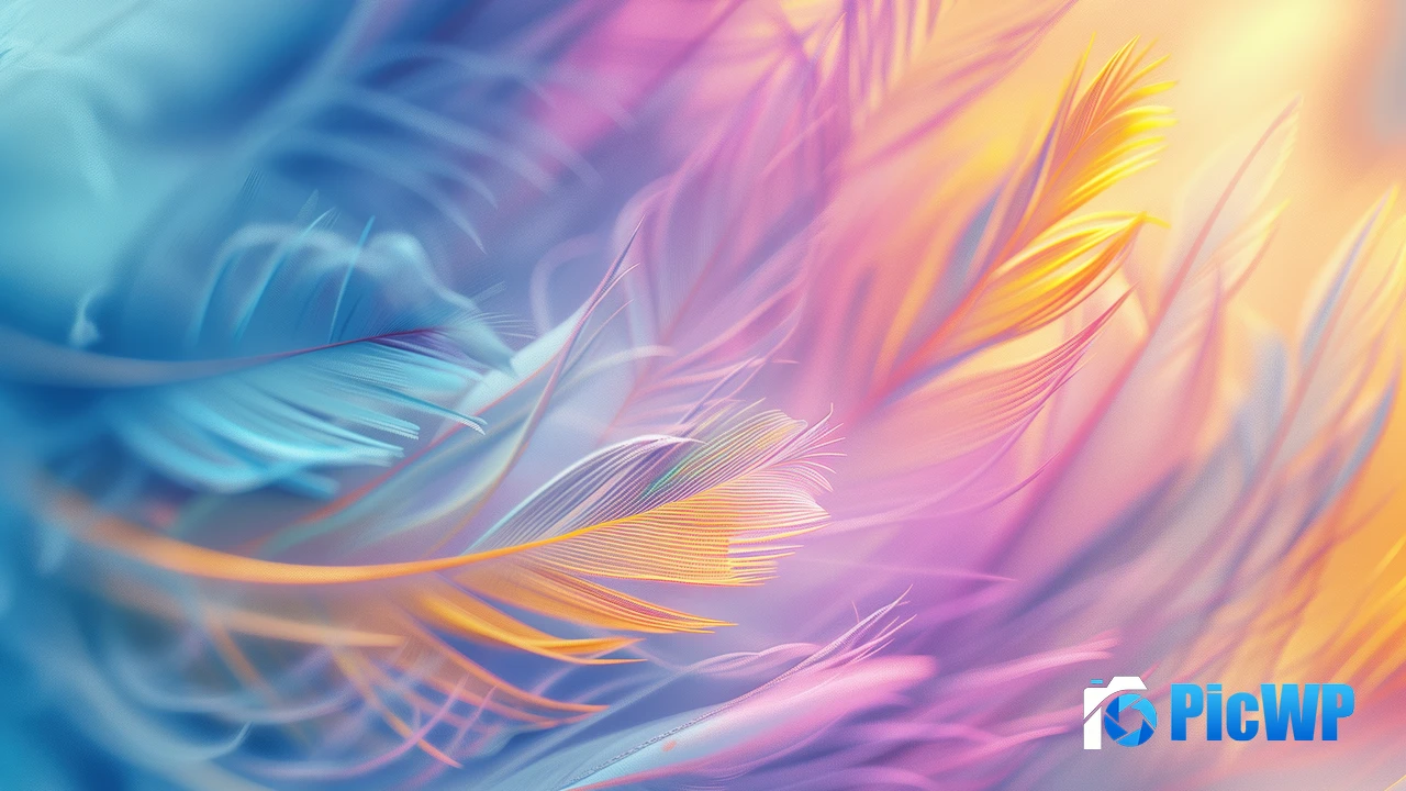 Colorful Feathers 4K PC Wallpaper