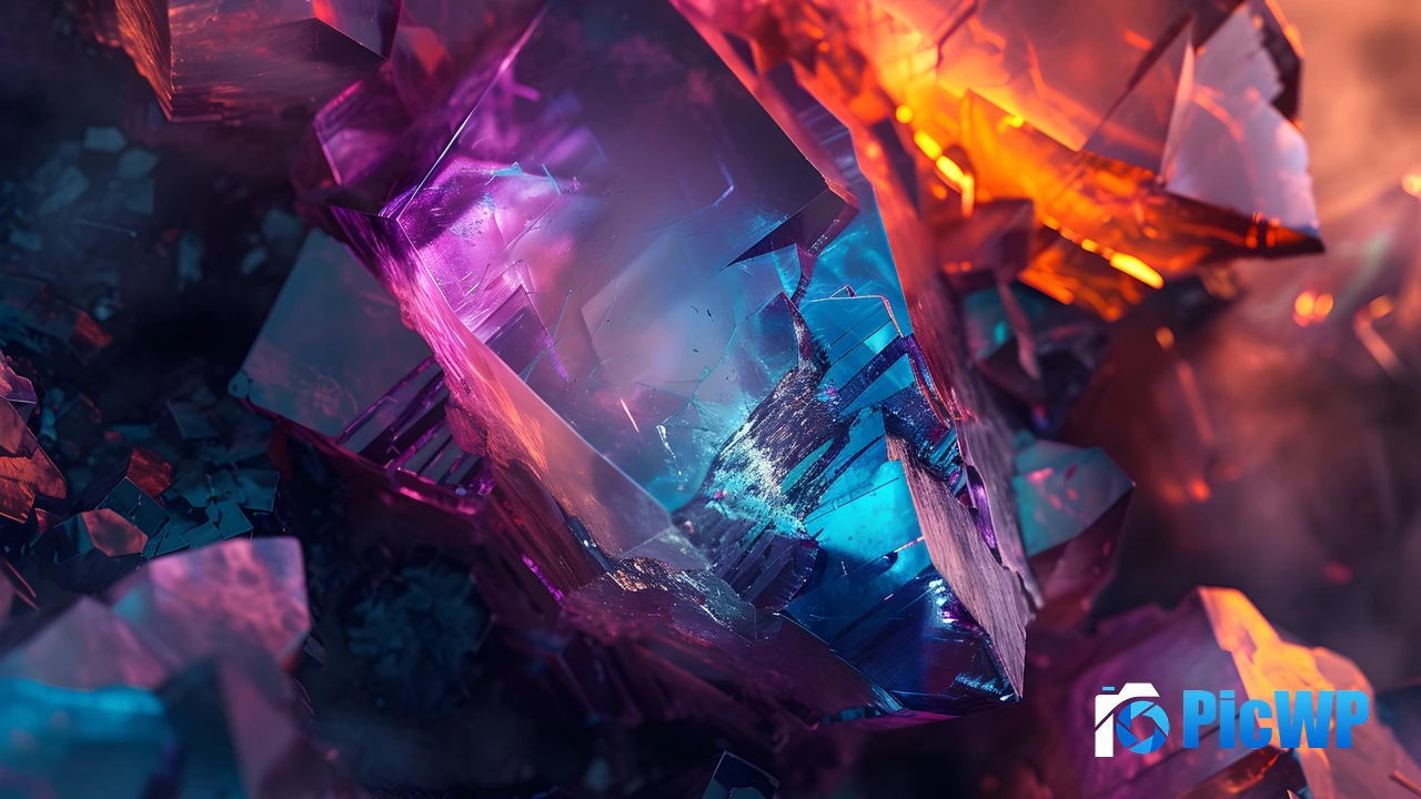 Crystal Abstract background 4K PC Wallpaper