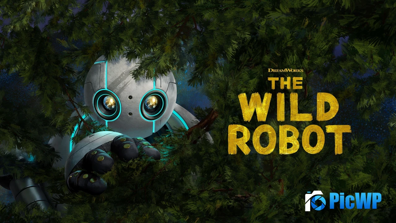 The Wild Robot Movie poster 4K PC Wallpaper