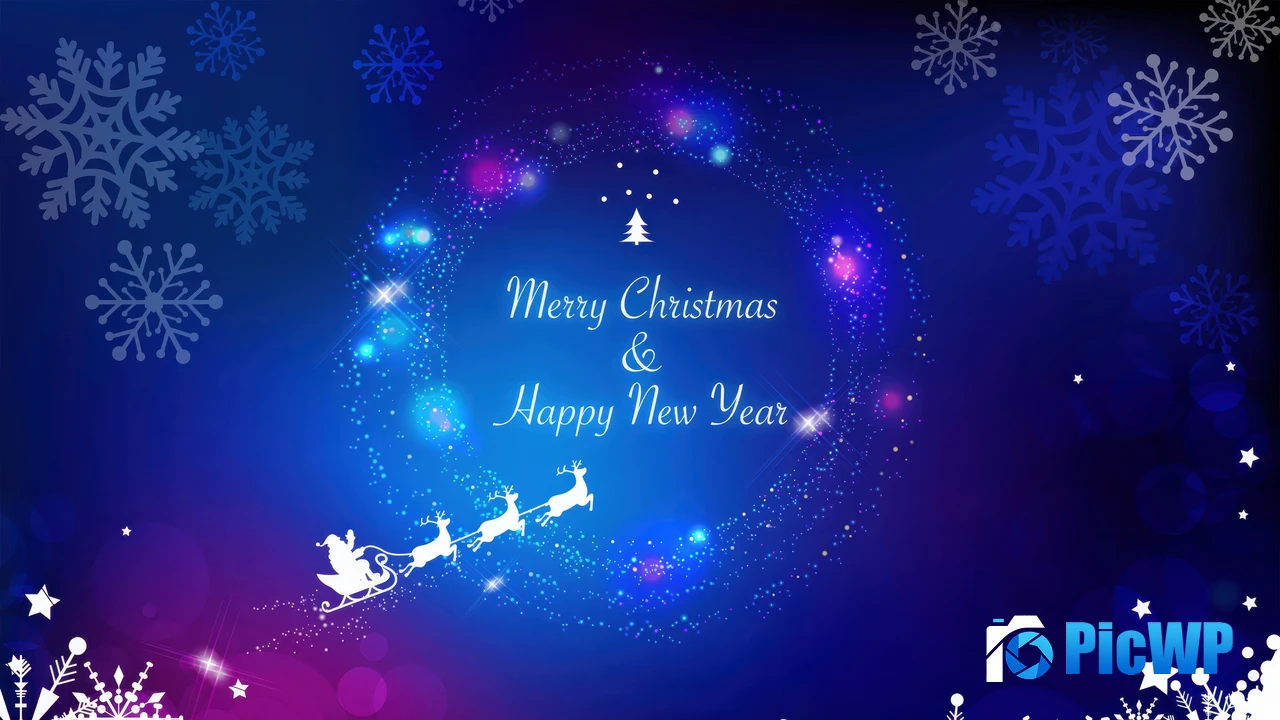Merry Christmas Sparkling 4K PC Wallpaper