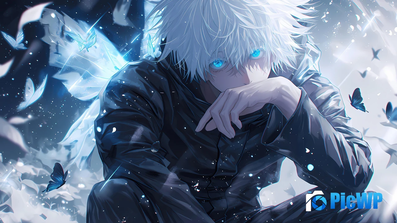 Satoru Gojo Blue eyes 4K PC Wallpaper