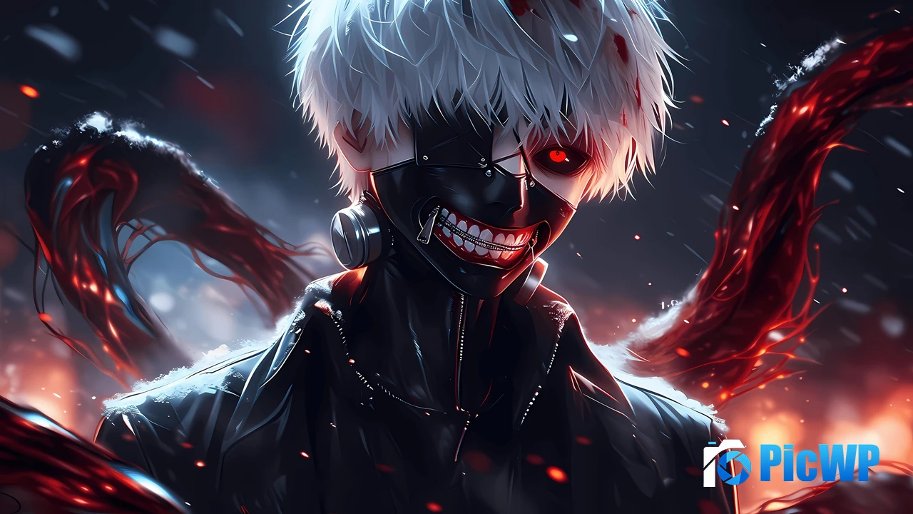 Ken Kaneki AI art 4K PC Wallpaper