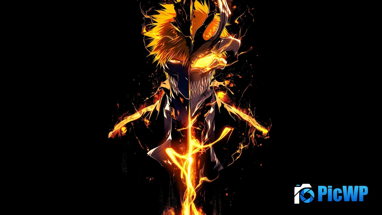 Ichigo Kurosaki Hollow Mask 4K PC Wallpaper