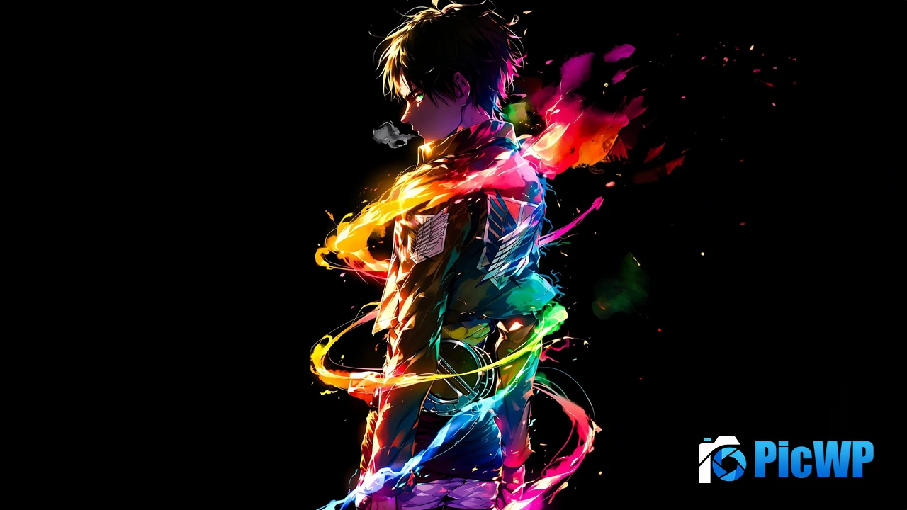 Eren Yeager AMOLED Digital Art 4K PC Wallpaper