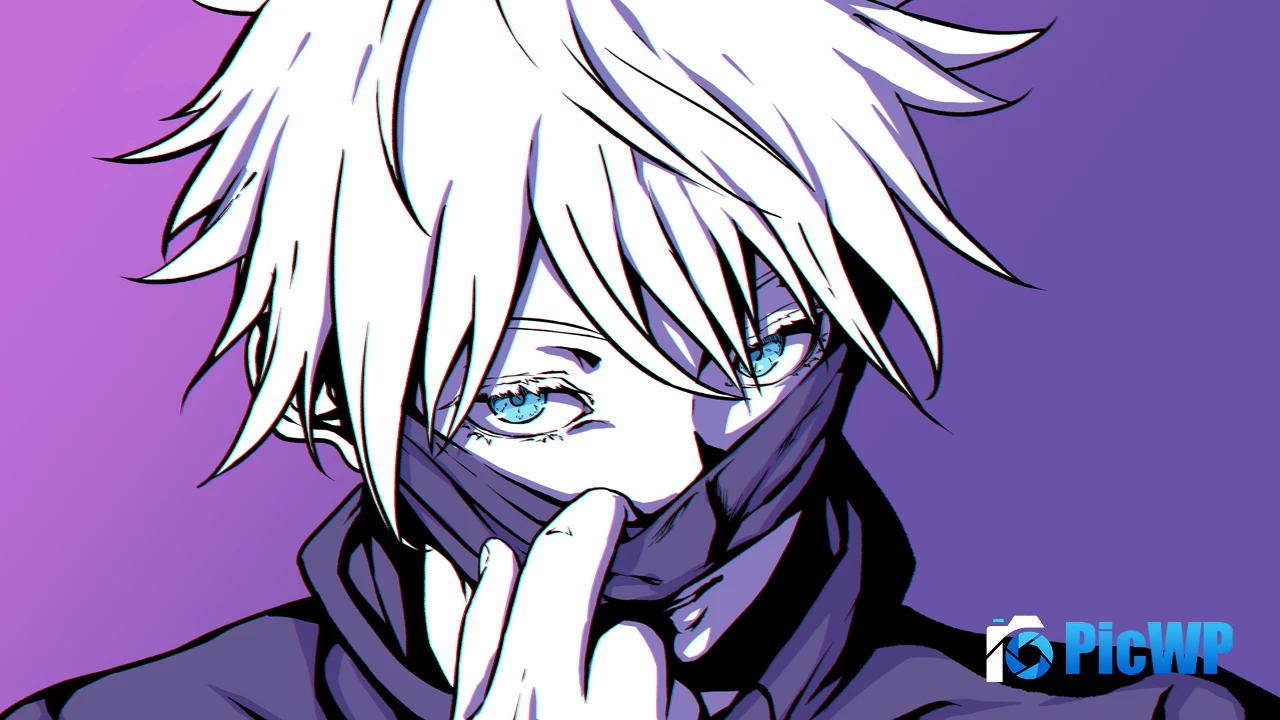 Satoru Gojo Purple aesthetic 4K PC Wallpaper