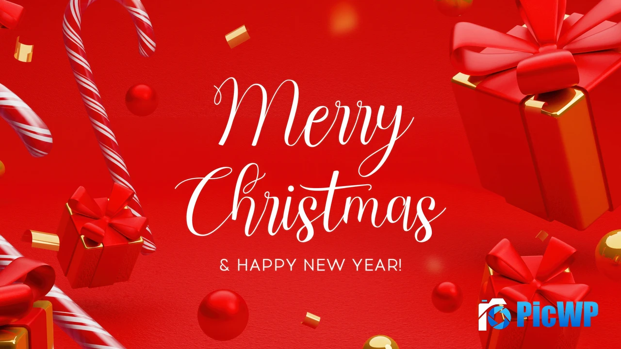 Merry Christmas New year greetings 4K PC Wallpaper