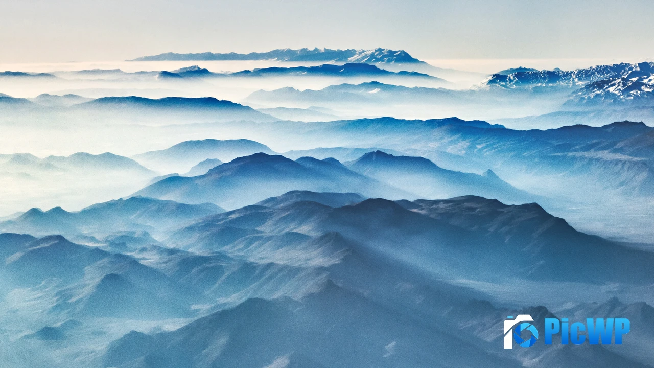 Mountain Peaks Aerial view 4K PC Wallpaper