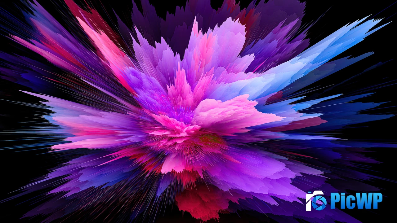 Color burst Purple abstract 4K PC Wallpaper