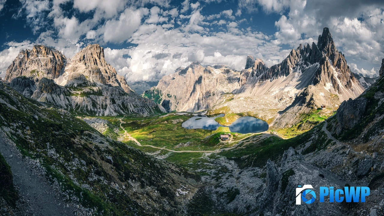 Dolomite mountains Panorama 4K PC Wallpaper