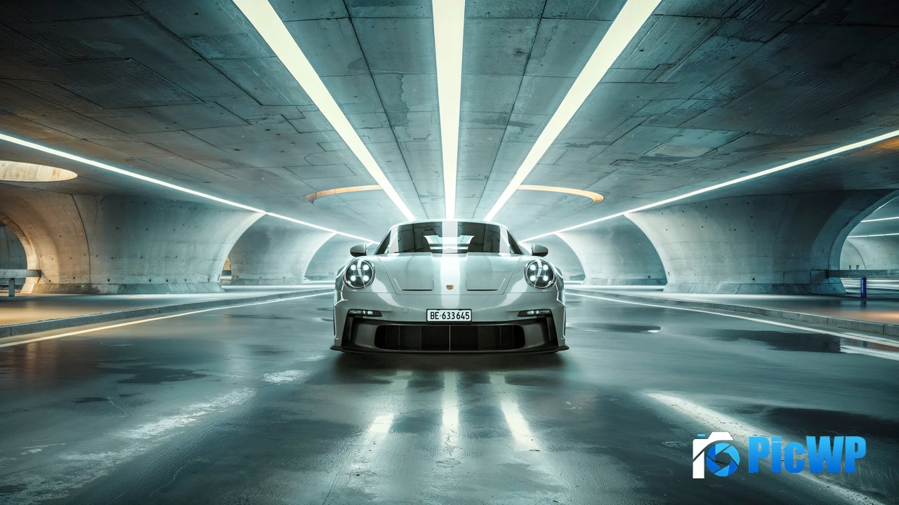 Porsche 911 GT3 RS Tunnel 4K PC Wallpaper