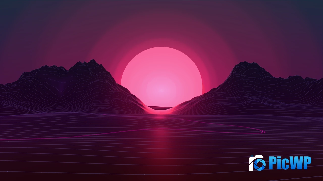 Neon Sunset 4K PC Wallpaper