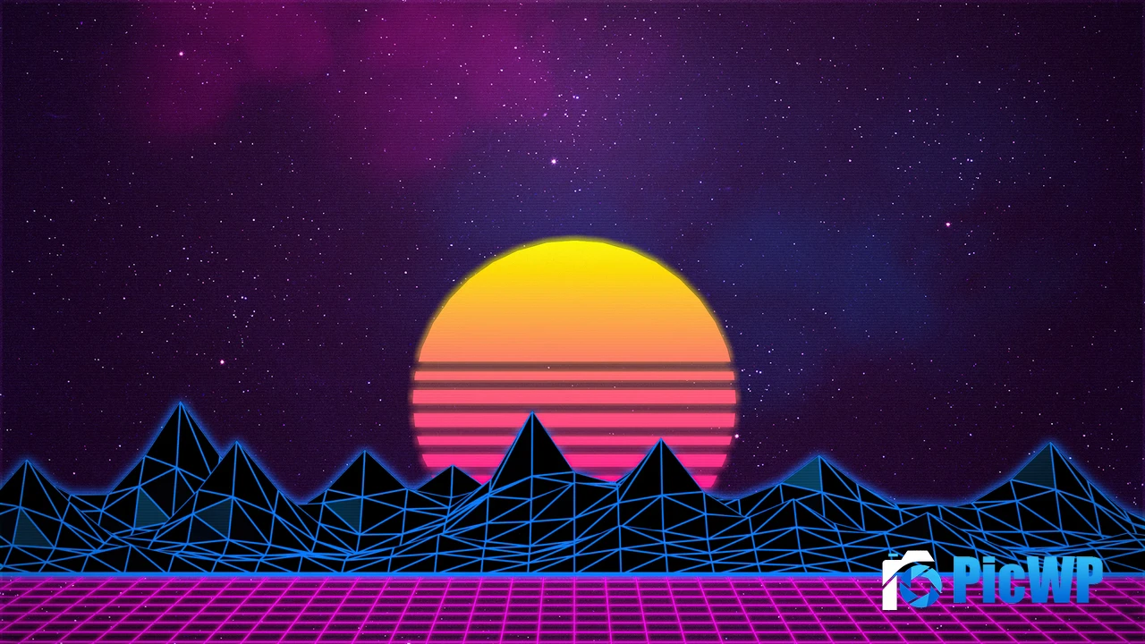 Retrowave Sunset 4K PC Wallpaper