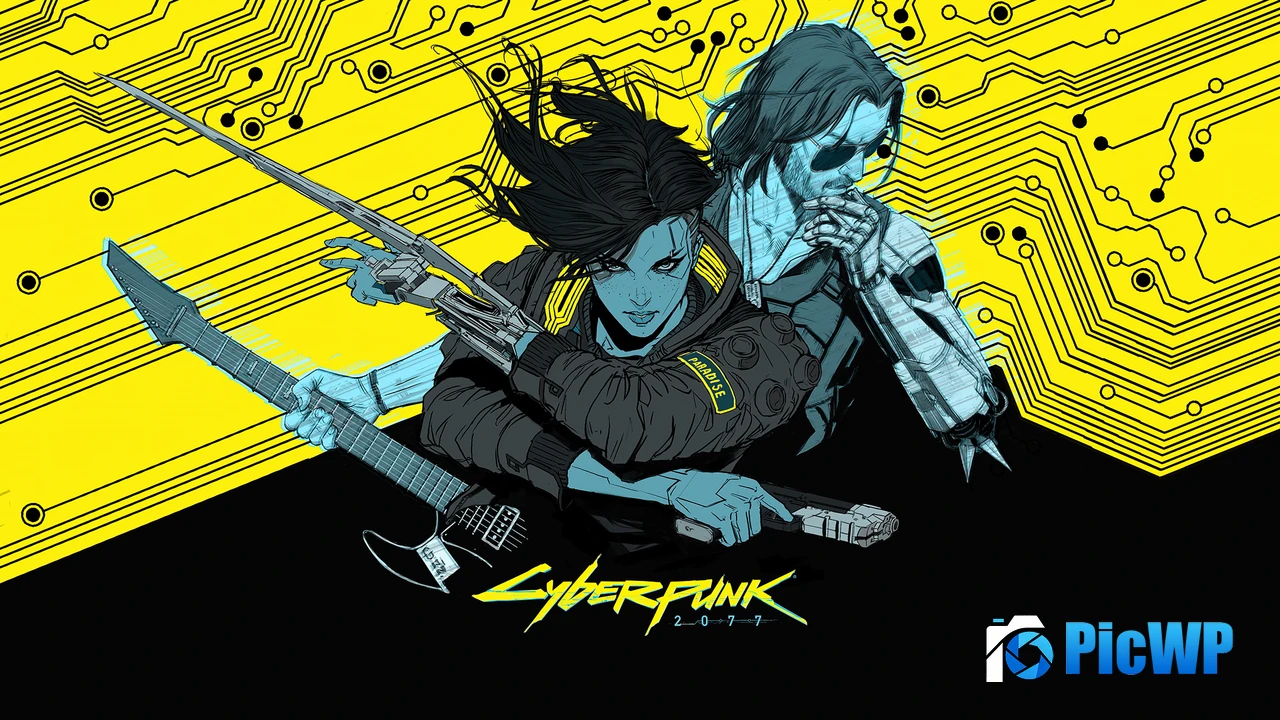 V (Cyberpunk) Johnny Silverhand 4K PC Wallpaper