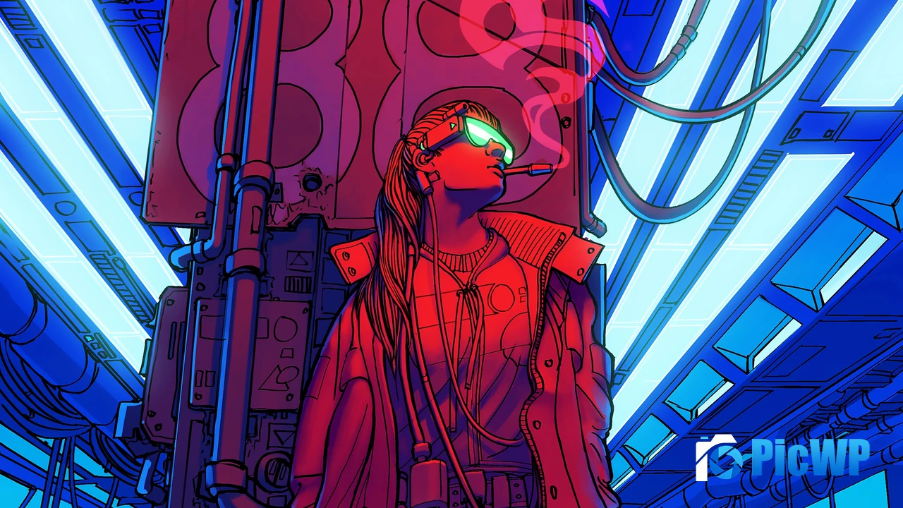 Baddie Cyberpunk girl 4K PC Wallpaper