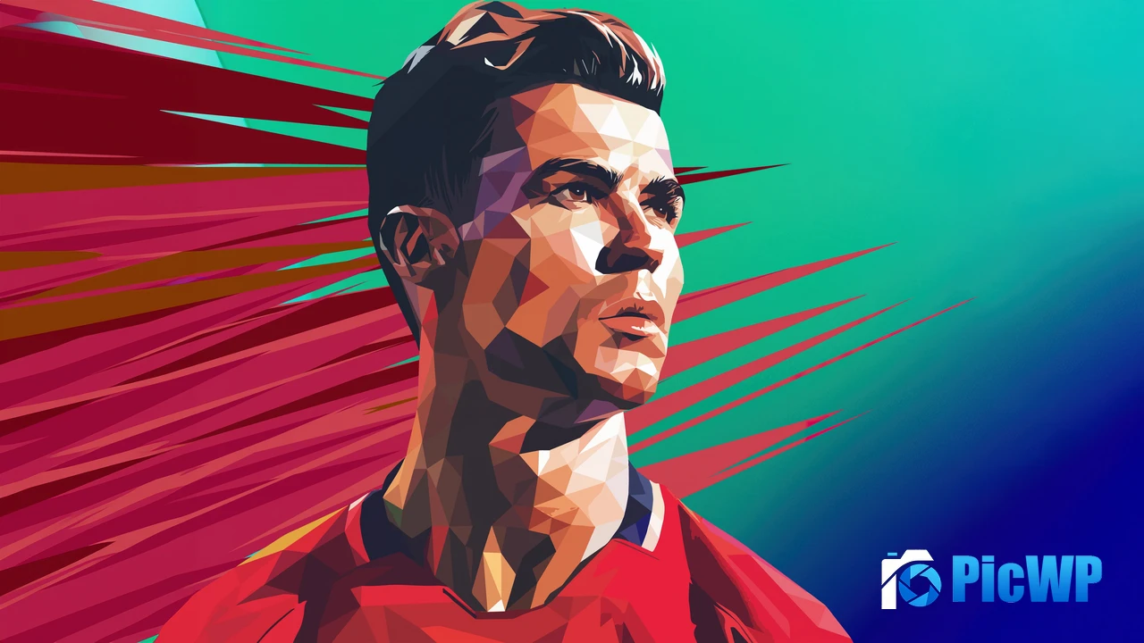 Cristiano Ronaldo Low poly 4K PC Wallpaper