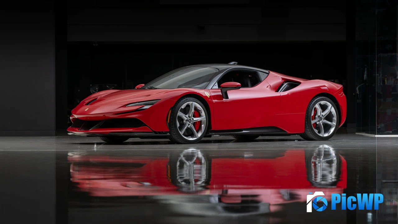 Red Ferrari SF90 Stradale 4K PC Wallpaper