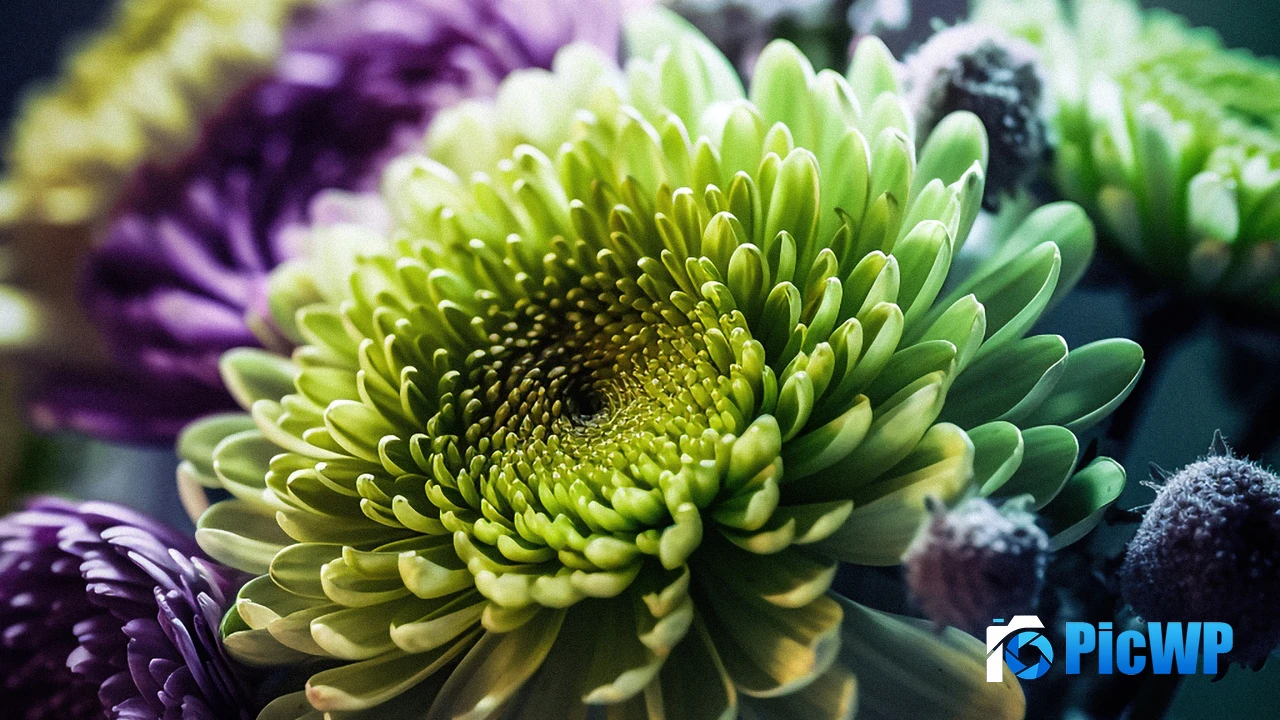 Chrysanthemum flowers Macro 4K PC Wallpaper