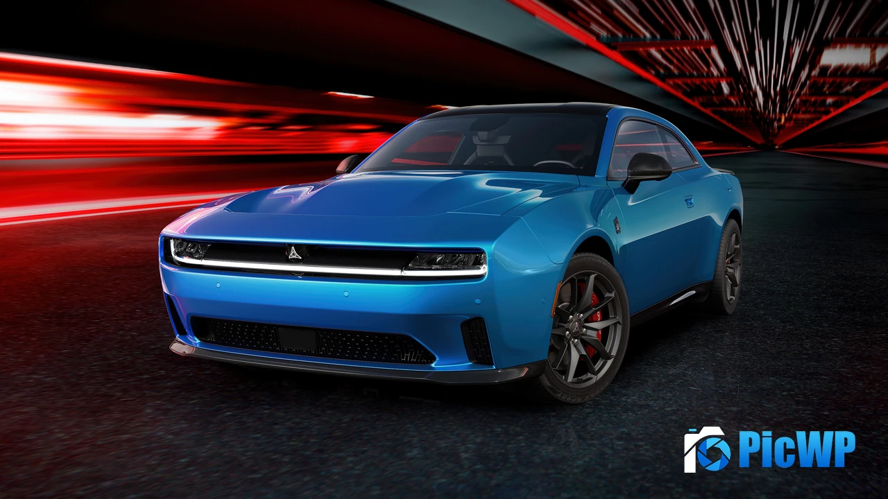 Dodge Charger Daytona Scat Pack Dark background 4K PC Wallpaper