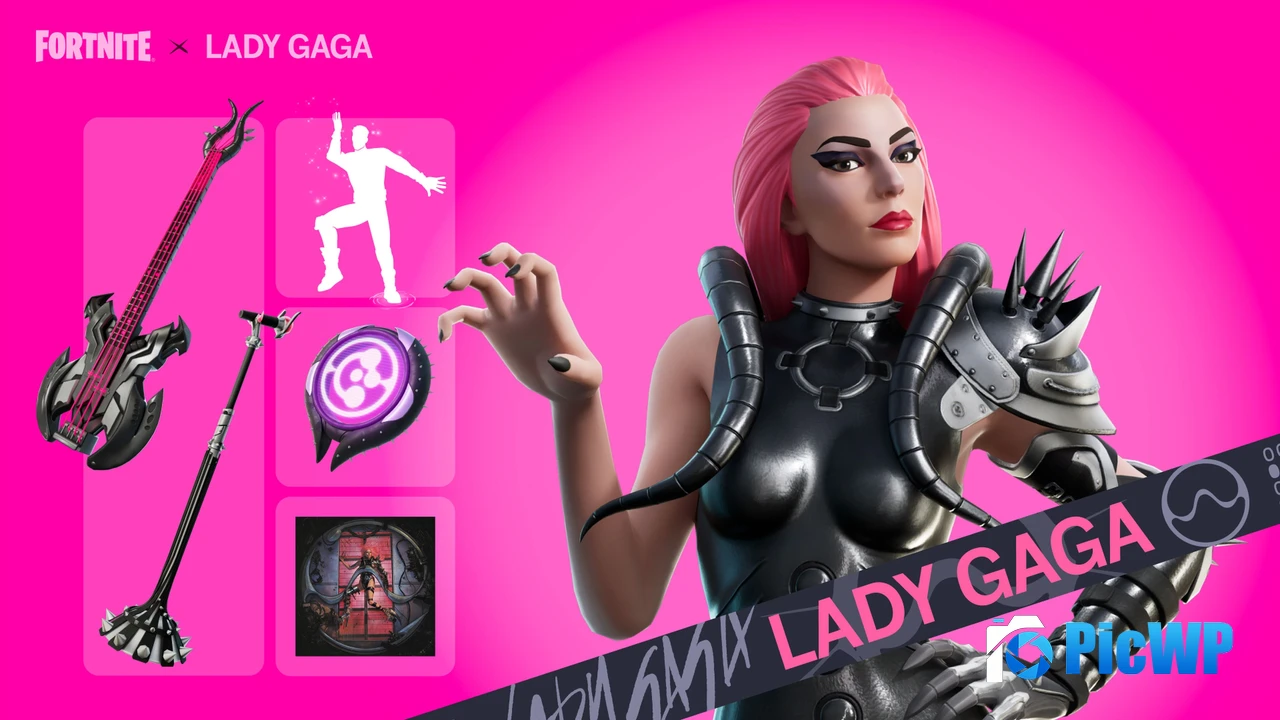 Fortnite Lady Gaga 4K PC Wallpaper