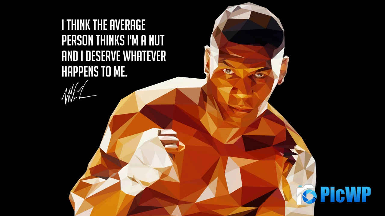 Mike Tyson Low poly 4K PC Wallpaper