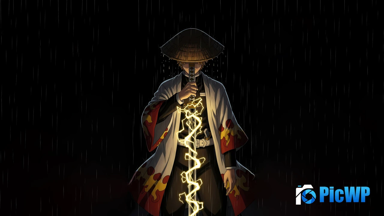 Zenitsu Agatsuma AMOLED 4K PC Wallpaper