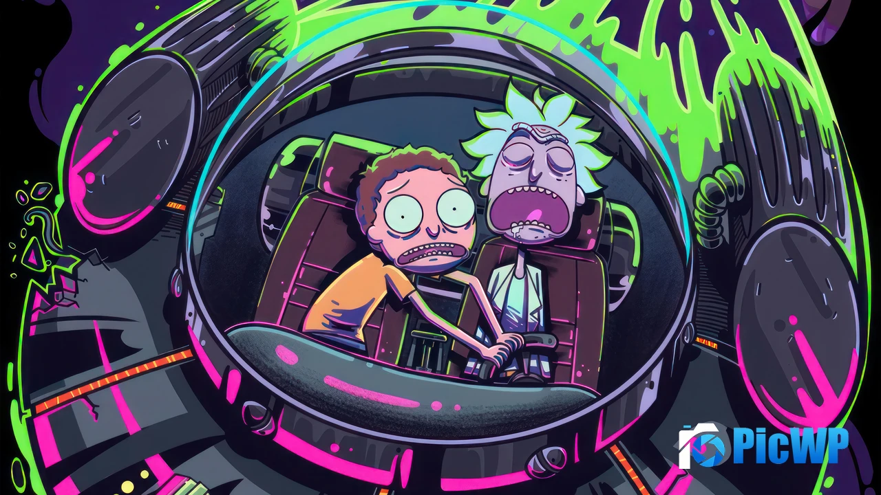 Rick and Morty Illustration 4K PC Wallpaper