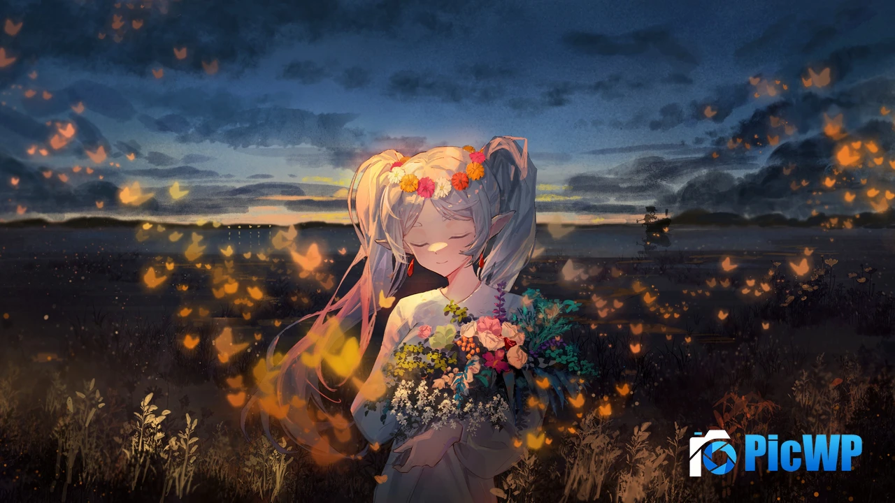 Frieren Anime girl 4K PC Wallpaper