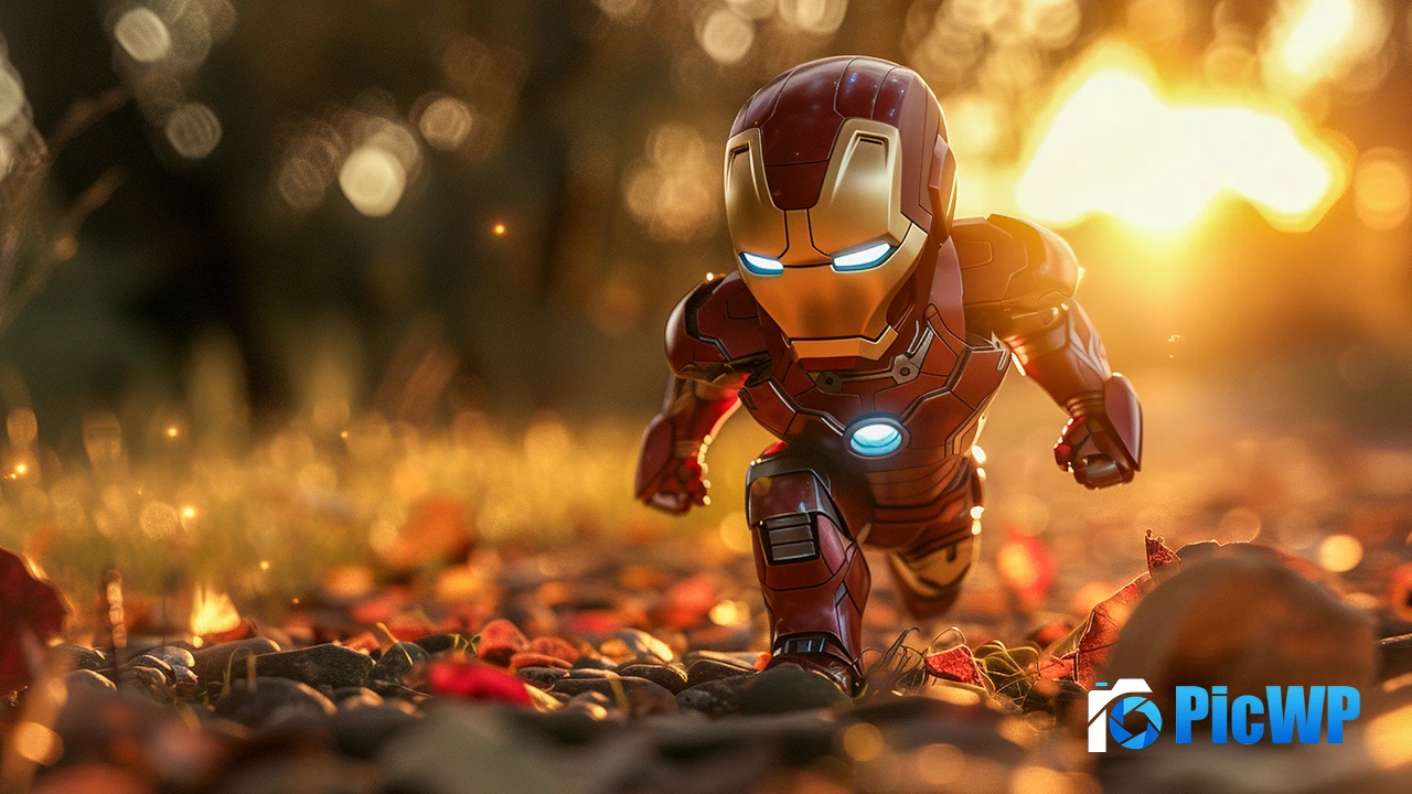 Iron Man Chibi AI art 4K PC Wallpaper