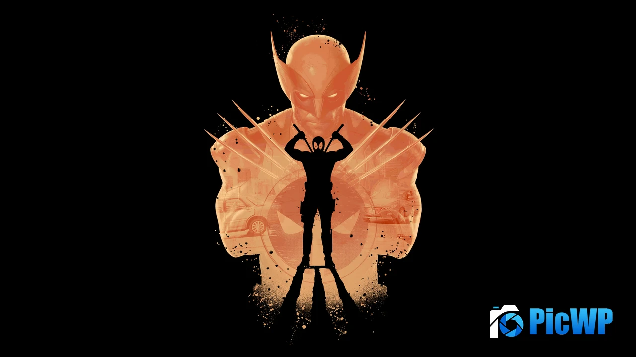 Deadpool & Wolverine Silhouette 4K PC Wallpaper