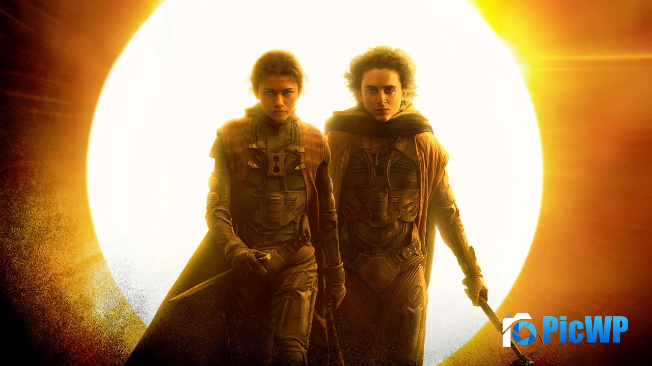 Zendaya & Timothée Chalamet in Dune 2 (2024) 4K PC Wallpaper