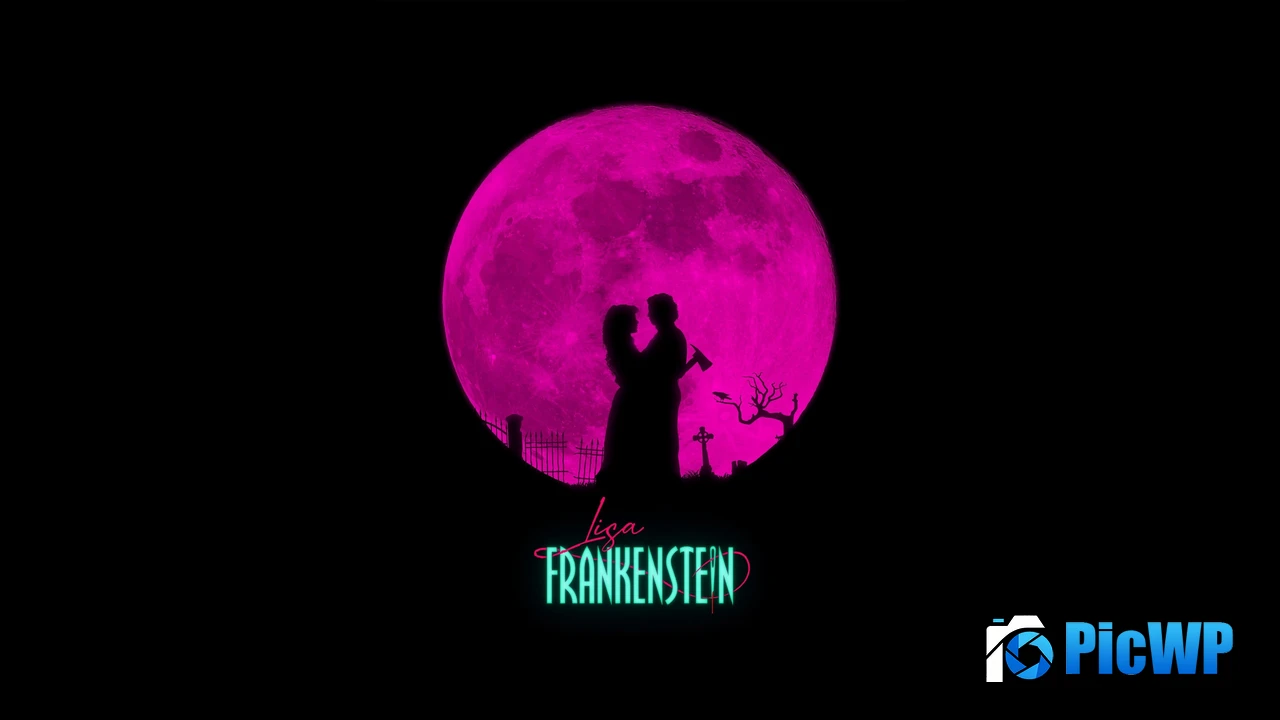 Lisa Frankenstein Black background 4K PC Wallpaper