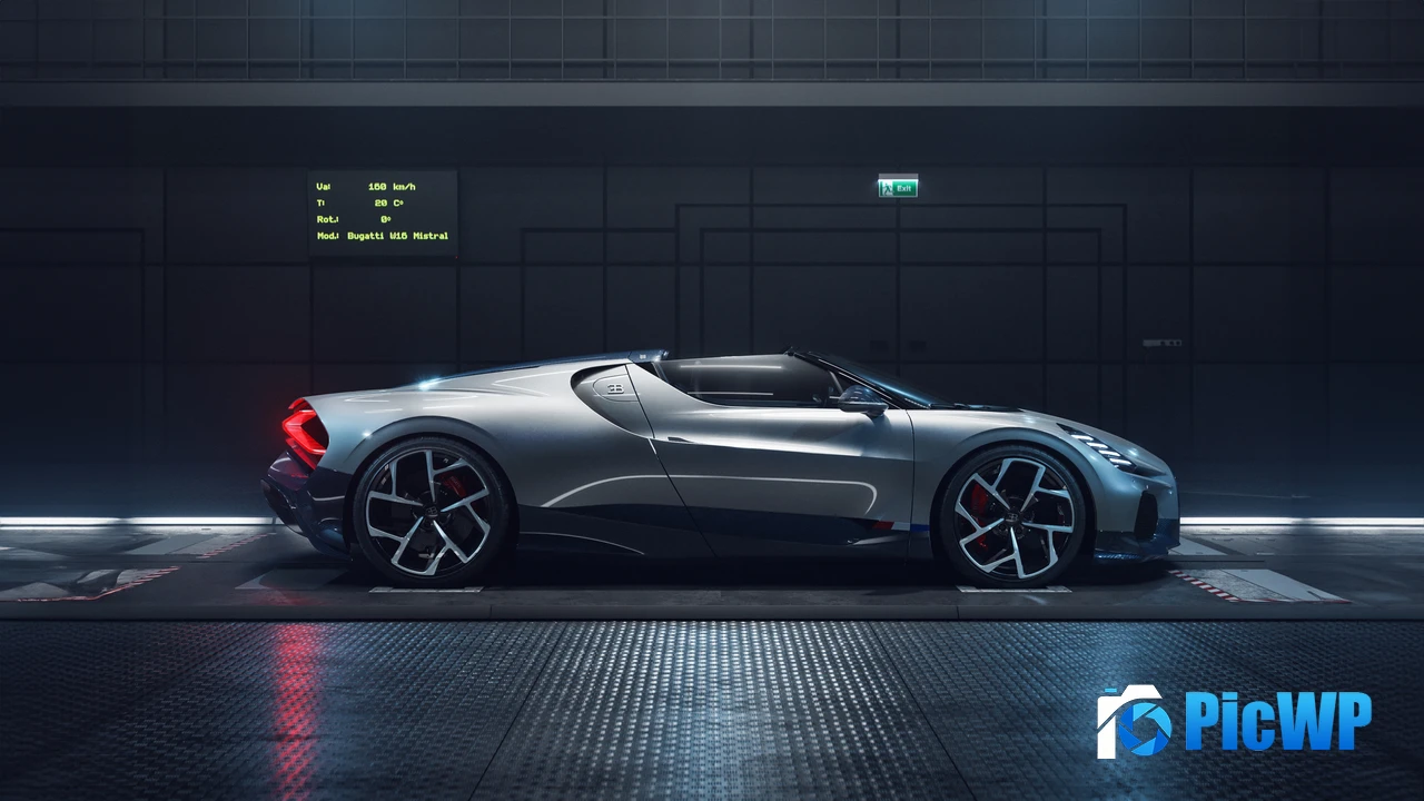 Bugatti W16 Mistral Futuristic 4K PC Wallpaper