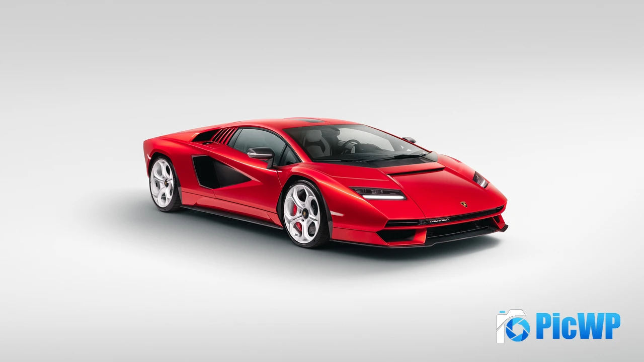 Lamborghini Countach LPI 800-4 White background 4K PC Wallpaper