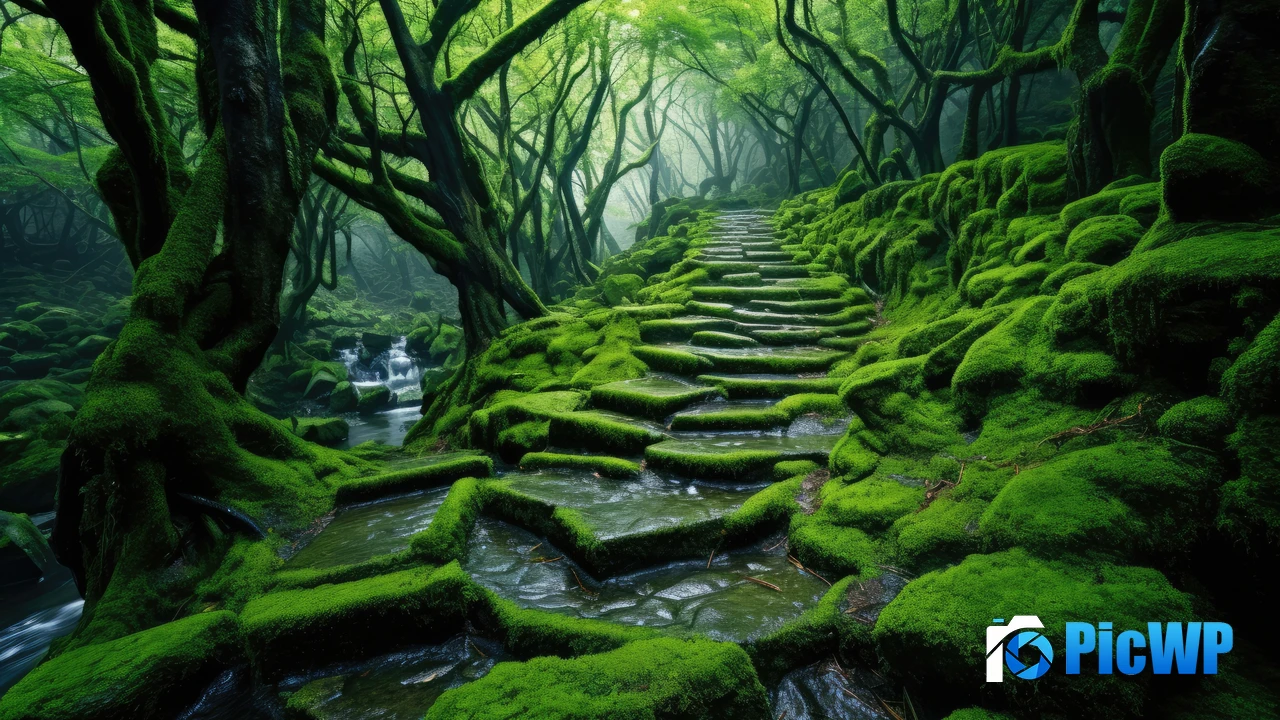 Thick forest Green aesthetic 4K PC Wallpaper