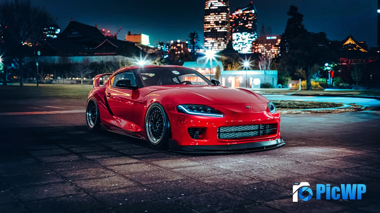 Toyota Supra A90 Red cars 4K PC Wallpaper
