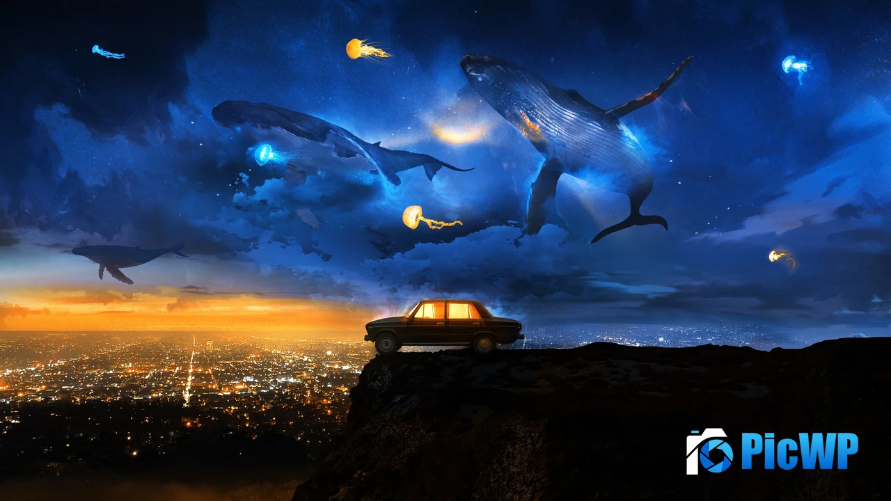 Flying Whales 4K PC Wallpaper