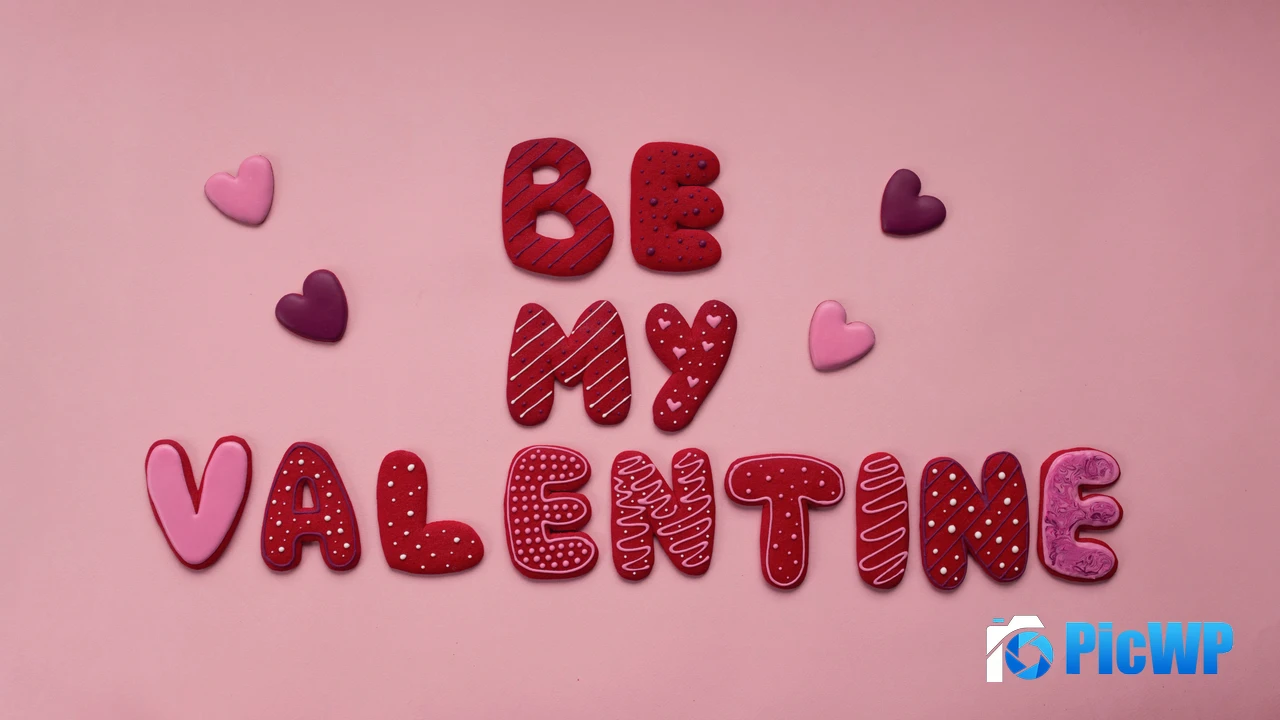 Be My Valentine Pastel pink 4K PC Wallpaper