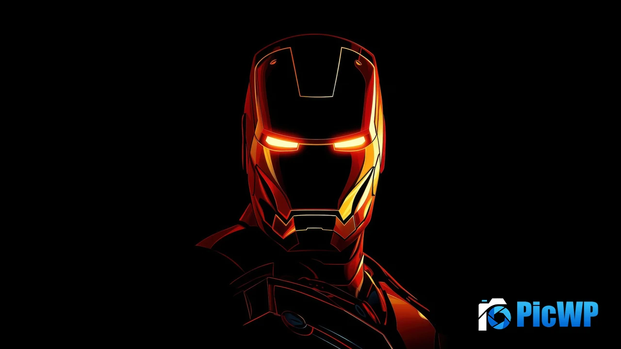 Iron Man Outline 4K PC Wallpaper