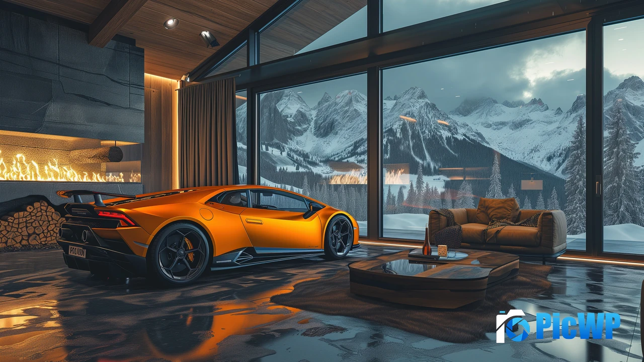 Lamborghini Huracan Aesthetic interior 4K PC Wallpaper