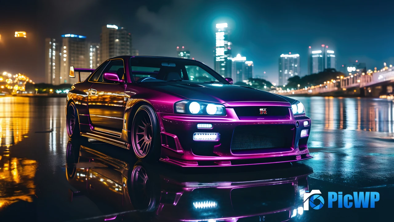 Nissan Skyline GT-R R34 AI art 4K PC Wallpaper