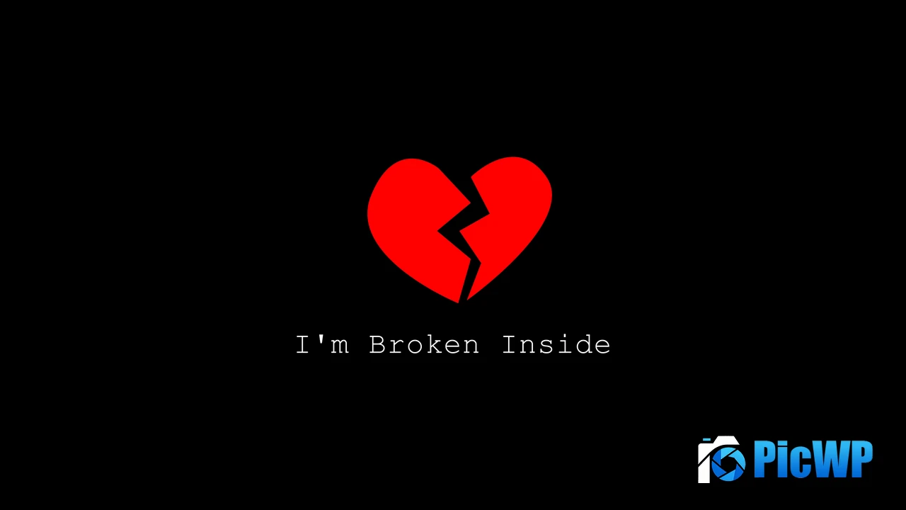 Heartbreak Minimalist 4K PC Wallpaper