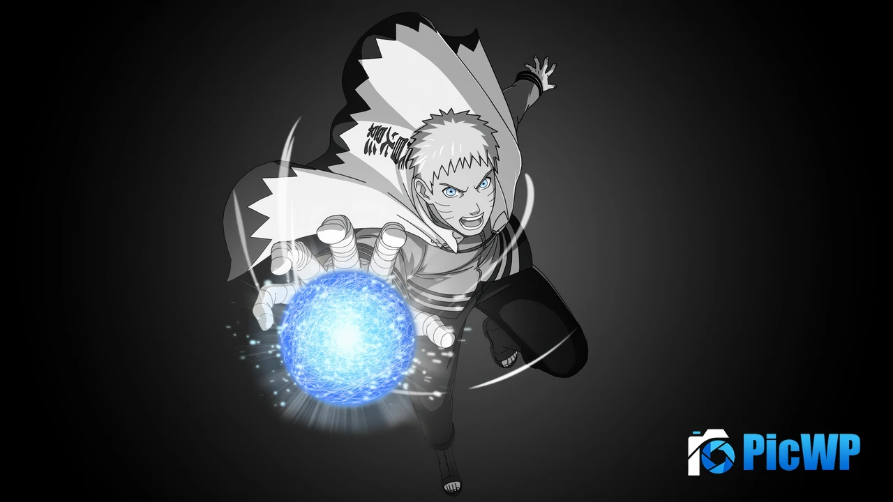 Naruto Rasengan Dark background 4K PC Wallpaper