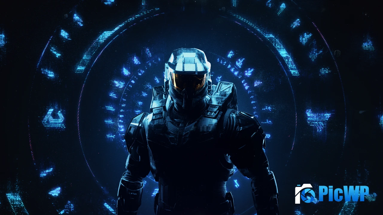 Master Chief Dark theme 4K PC Wallpaper